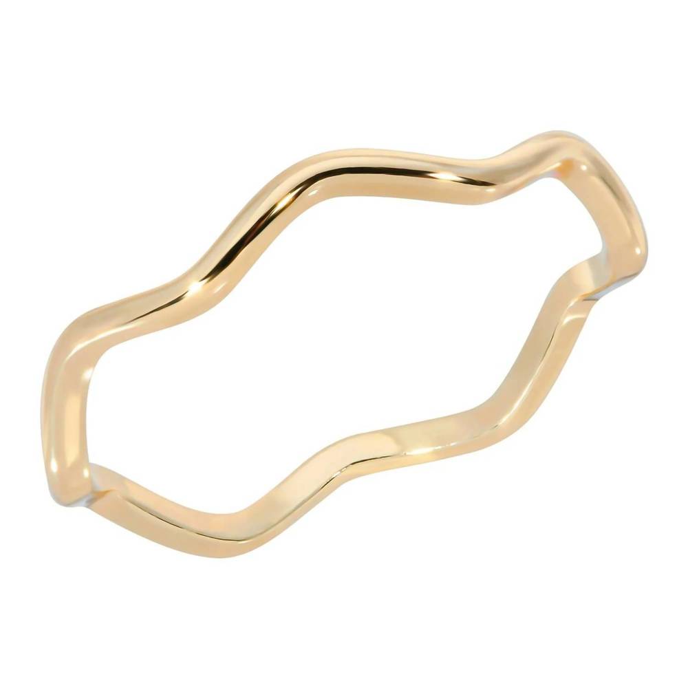 NEW EKLEXIC super thin wavy ring in gold